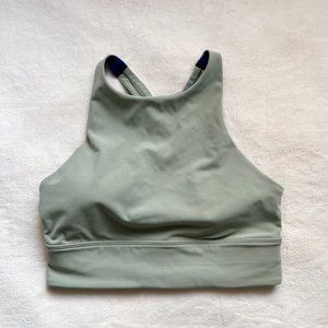 Lululemon Energy High-Neck Longline Tough Bra in Laurel Green | Size 6 and 8